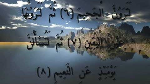 سورة التكاثر القارئ سعد الغامدي.wmv