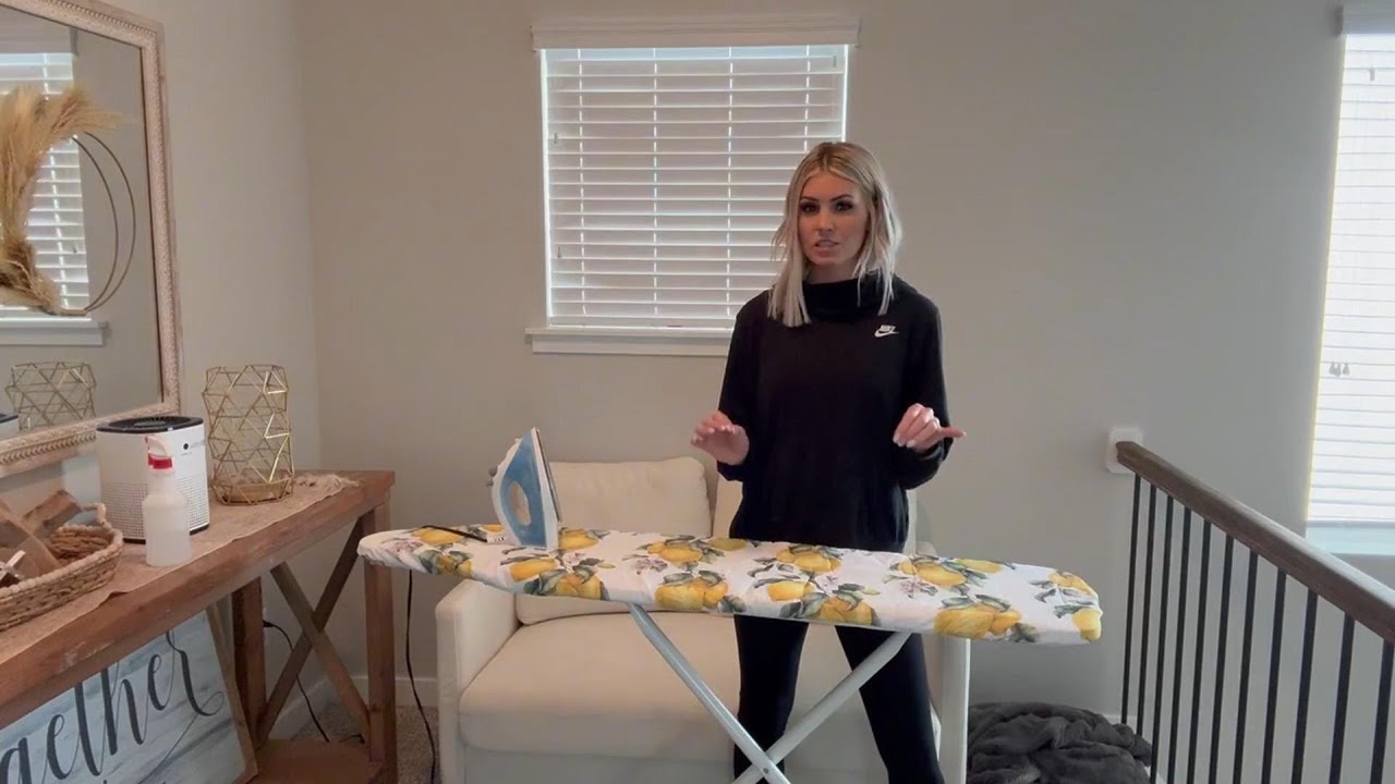 Cliduli Extra Thick Ironing Board Cover and Pad – 15" x 54" Summer Lemon Watercolor Print