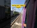 💪🏽💚WAG-9 Malgadi Train racing with Local Train  #indianrailways #shorts #viral #train #youtube