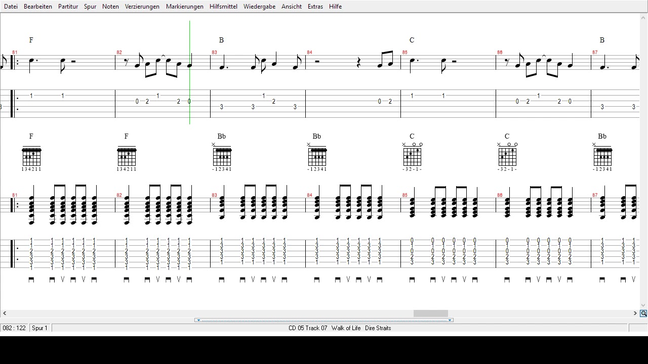 dire straits walk of life tabs youtube walk of life sheet music