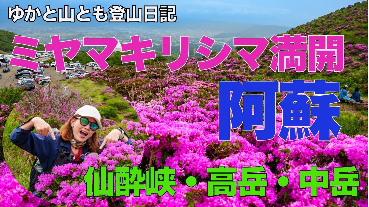 【ミヤマキリシマ満開】阿蘇 仙酔峡（高岳・中岳周回）＠ゆかと山とも登山日記