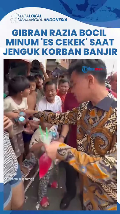 Gibran Temui Korban Banjir di Jaktim, Wapres Razia Bocil Minum 'Es Cekek' Diganti Susu Kotak