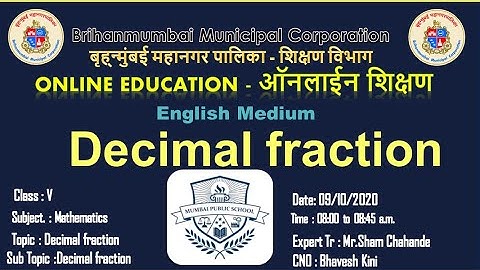 Std 5th | Maths | 9. Decimal fraction | Textbook Page no 52