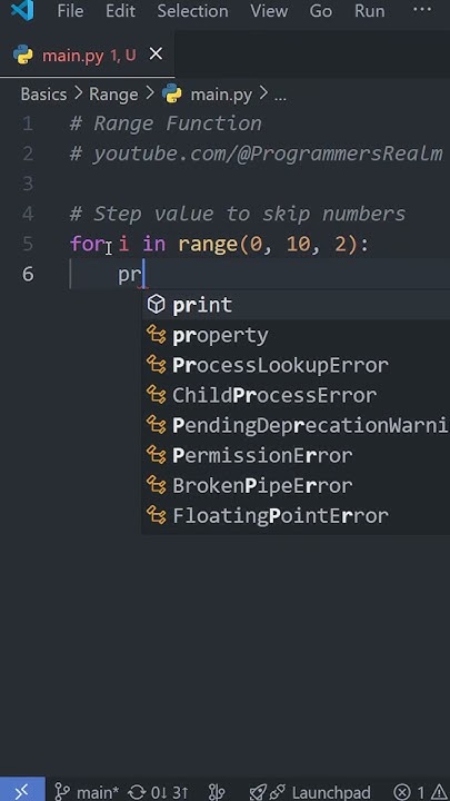 Python Basics: RANGE() Function in Under a Minute 🔢 - YouTube