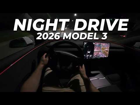 NEW Tesla Model 3 LR RWD 2026 | POV Night Drive
