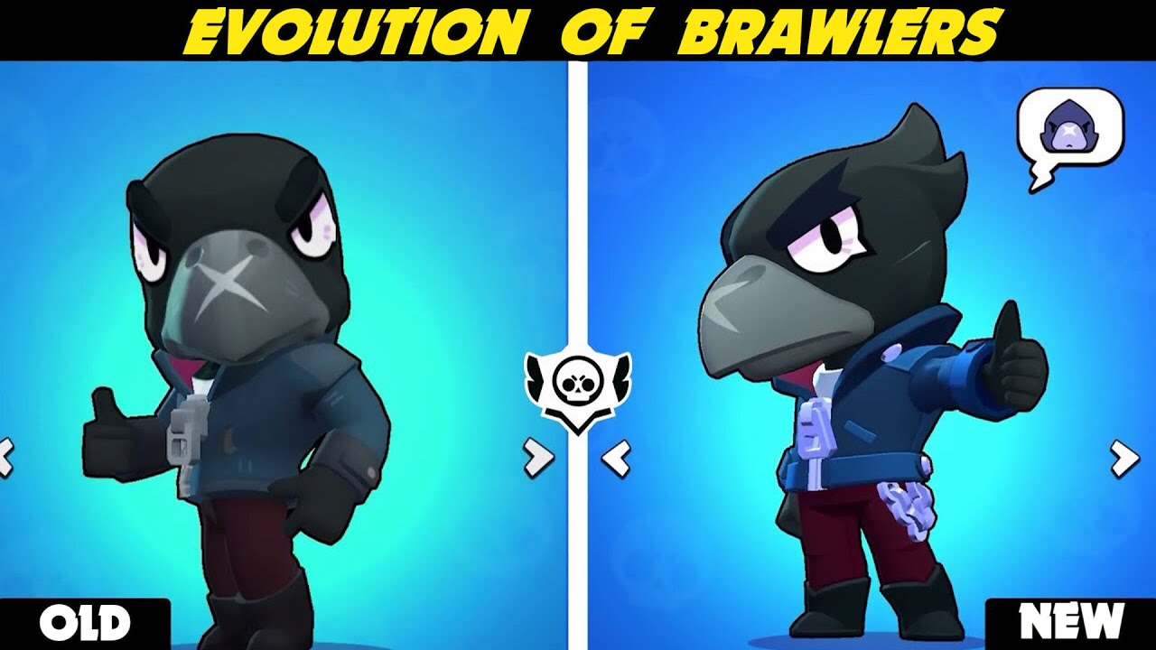 Brawl Stars Old Vs New Every Brawler Remodel 2017 2020 Youtube - brawl stars evolution convite