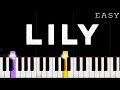 Alan Walker K 391 Lily EASY Piano Tutorial 