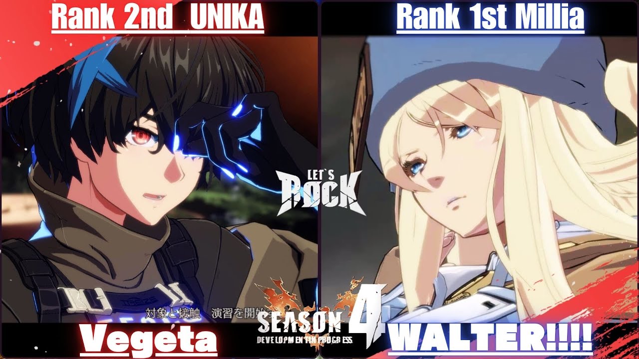 GGST➤Rank 2nd UNIKA / ユニカ [ Vegeta ] vs Rank 1st Millia / ミリア [ WALTER!!!! ] GuiltyGear