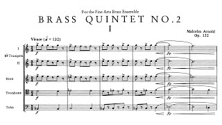 [Score] Malcolm Arnold - Brass Quintet No. 2, Op. 132 (1987)
