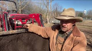FREE COMPOST (HOW TO GET IT) Aged Cotton Gin Trash & Woods Rotary Tiller Demonstration / Review