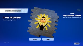 *NEW* Glorious tomato spray SECRET REWARD | Fortnite 2024