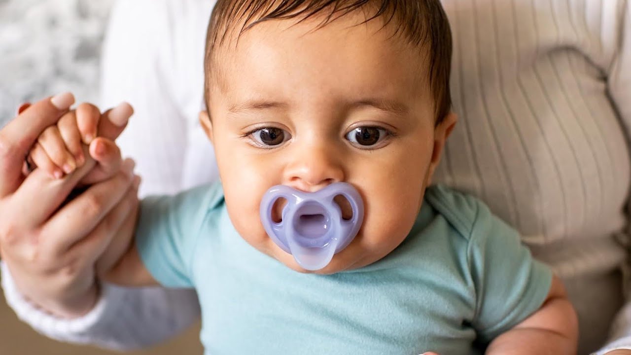 Ultra-Light Silicone Pacifier, Symmetrical One-Piece Design, BPA-Free Silicone Binkies