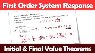 First Order System Response | Initial & Final Value Theorems | ENG540: Tutorial 3, Ex 1