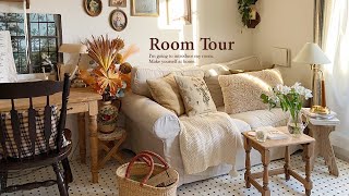 【ルームツアー】ヴィンテージとアンティークで海外のアパート風に。お気に入りを集めたカントリー調の部屋づくり｜メゾネット賃貸二人暮らし Japanese  room tour