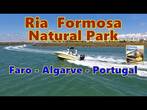 Sailing in Ria Formosa Natural Park (Algarve Portugal) The views to Faro, islands, canals 9/2021 HD