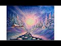 How To Paint A Winter Landscape / Acrylic Painting Tutorial/ Step By Step