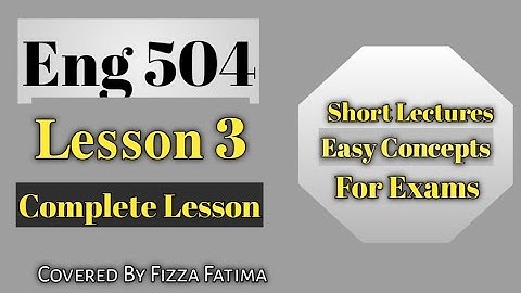 Eng 504/Lesson 3/Short Lecture/(SLA)Second Language Acquisition