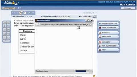 MyMathLab (MathXL) Homework Overview