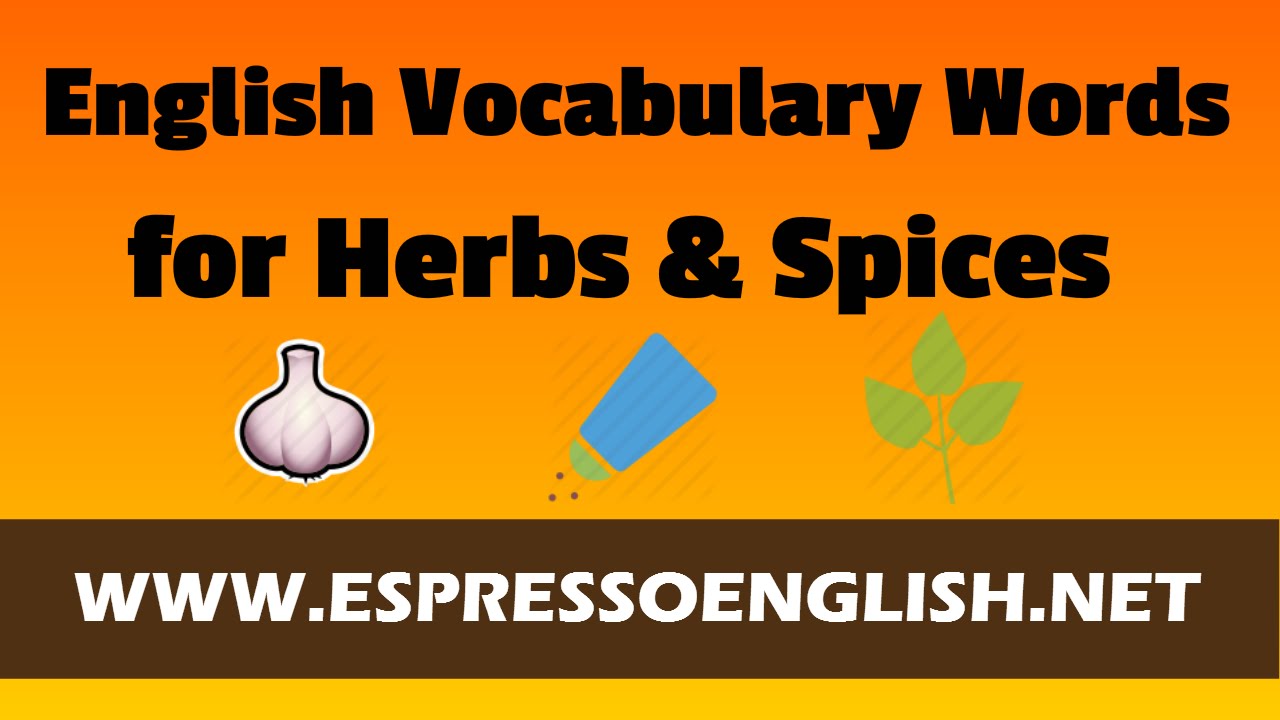 Learn English Vocabulary Words Herbs and Spices YouTube
