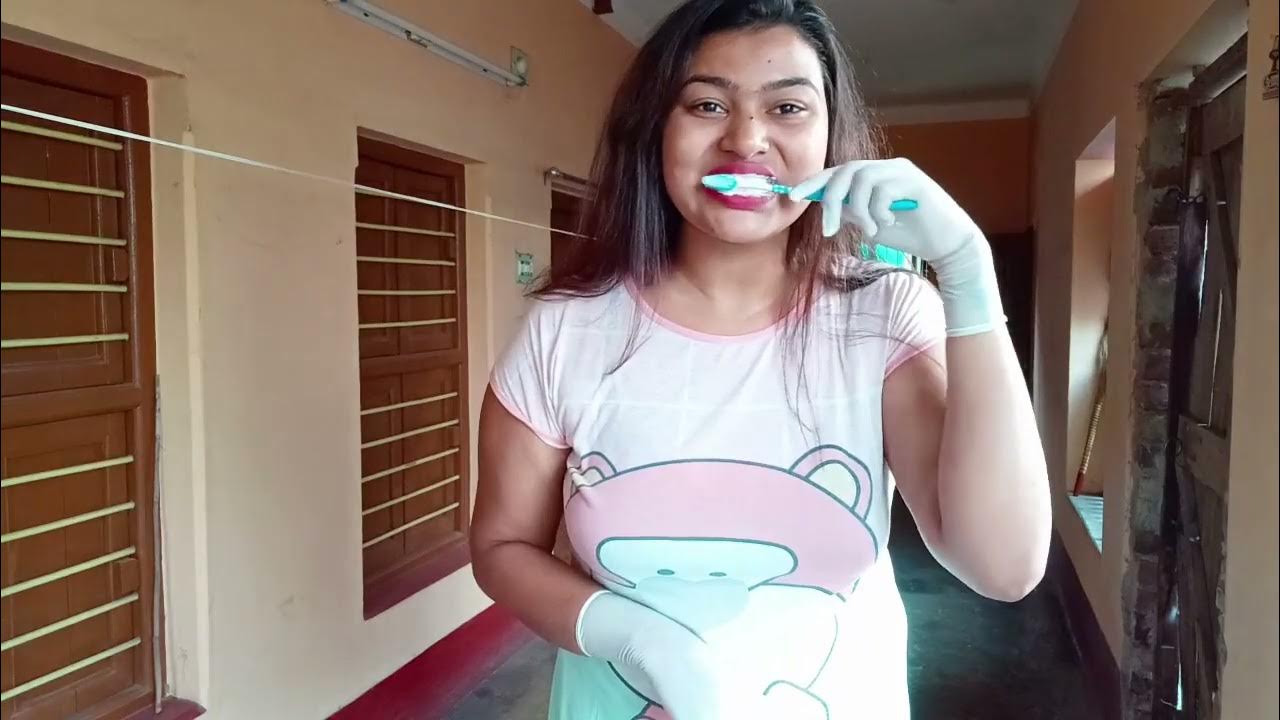 Toothbrush 🪥 Challenge Video With Latex Sergical Gloves। Requested