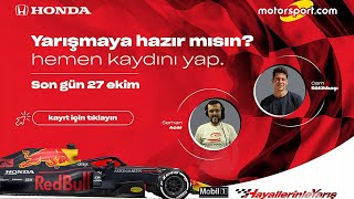 Büyük ödüllü F1 2020 turnuvası başlıyor! | Honda #HayallerinleYarış F1 Ligine katılmayı unutma!