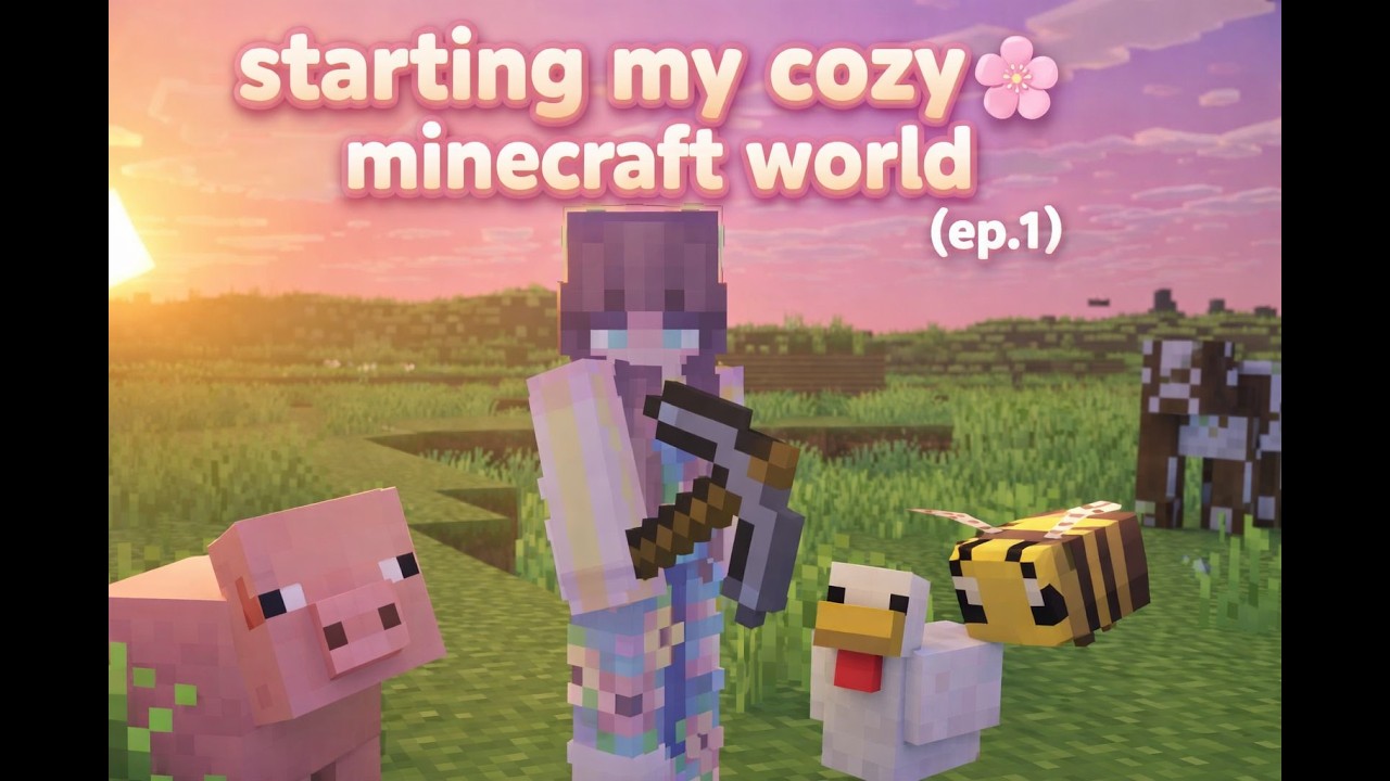 starting my cozy minecraft world 🌸 (ep.1) - YouTube