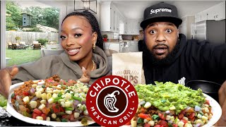 SHE WAS DEAD WRONG YALL | CHIPOTLE WITH VEGAN QUESO PLANT SOUR CREAM| MUKBANG