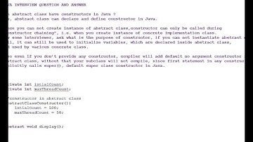 CAN ABSTRACT CLASS HAVE A CONSTRUCTORS IN JAVA
