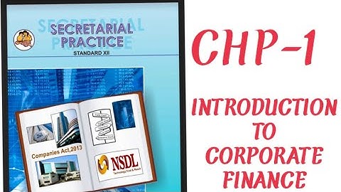 HSC Seceretrial Practice Chap 1 | Introduction to corporate finance | Sp chap1 full explanation prt1