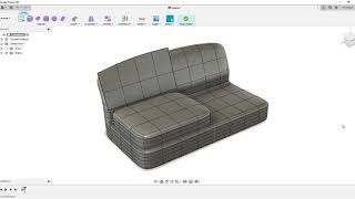 Fusion 360 - Freeform Sofa Design screenshot 3