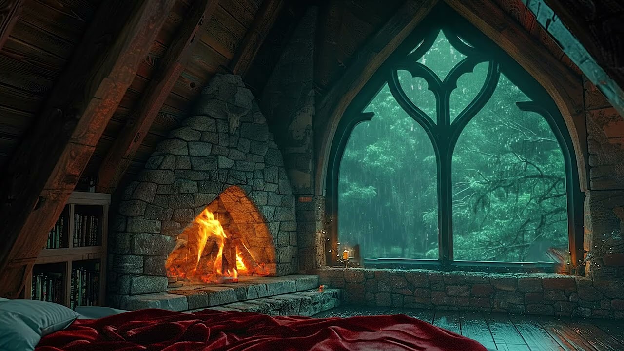 Heavy Rain Sounds at Night 🌧️ Deep Sleep Music for Relaxation, Study & Anxiety Relief