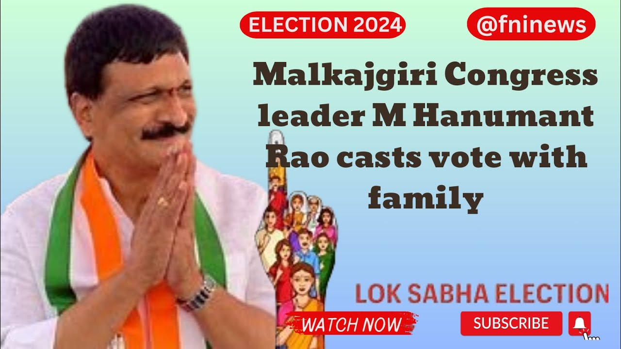 Hanumant Rao Malkajgiri Congress leader M Hanumant Rao casts vote with family in ...