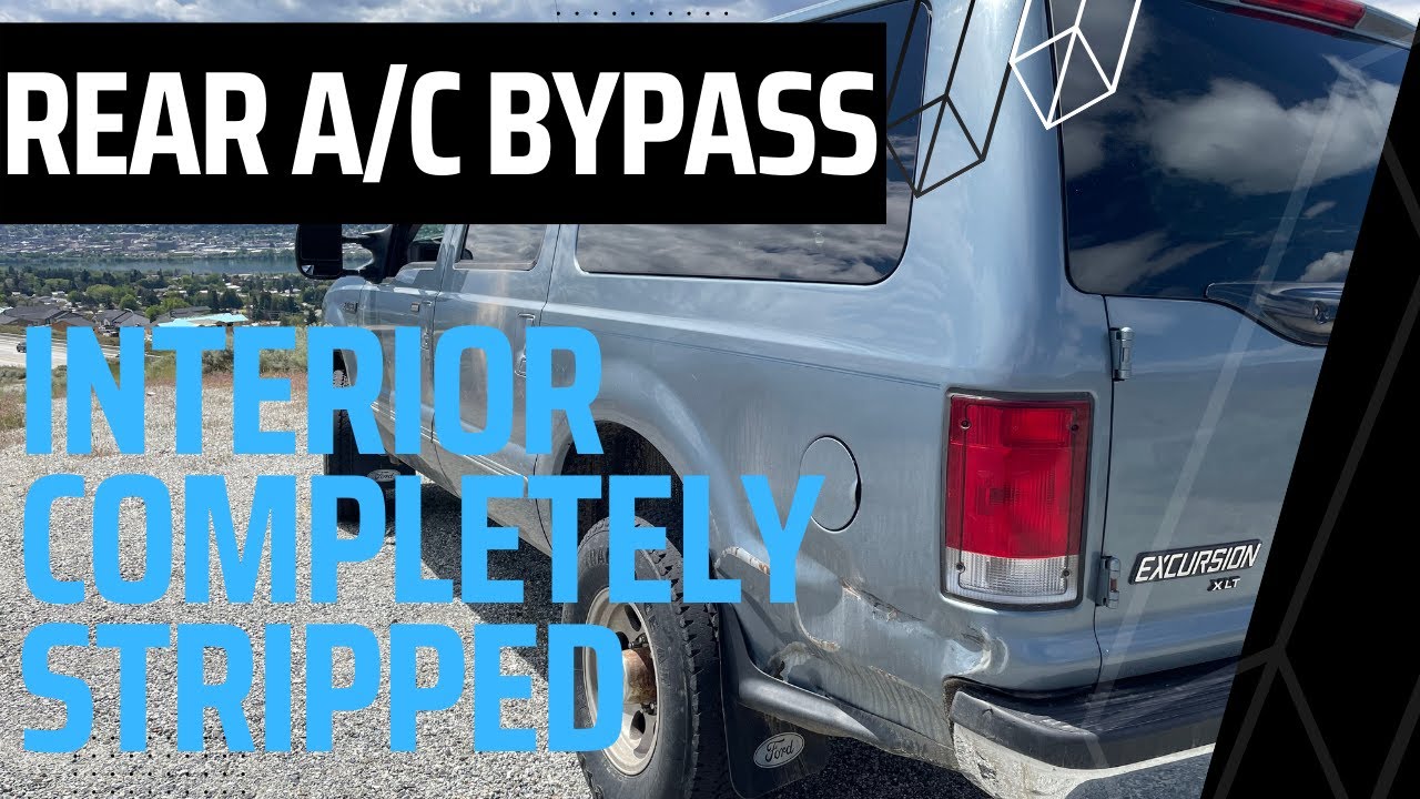 How to Remove Excursion Rear Heat and A/C: Lines bypassed - YouTube