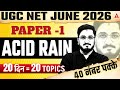 UGC NET JUNE 2026 | UGC NET Paper 1 Acid Rain | By Masroor Sir