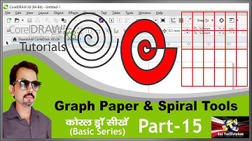 How to use Graph Paper and Spiral Tool in CorelDraw X8 in Hindi (Basic Series) Part-15
