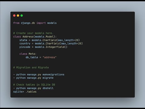 Models in Django | Python