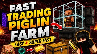 FASTEST Piglin Trading Farm in Minecraft Bedrock (26.1+)