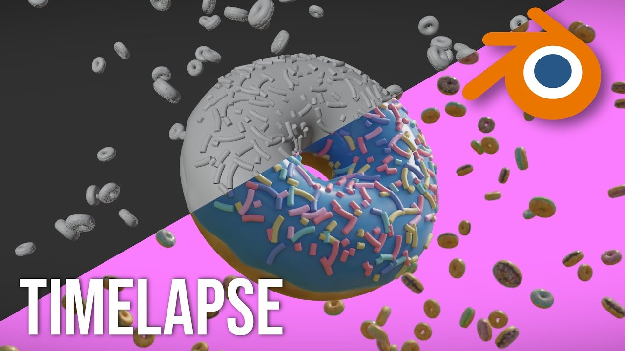 First Blender Project: Blender Donut Timelapse