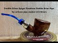 Double Silver Spigot Freeform Dublin Briar Pipe | by artisan pipe maker LCS Briars | Stunning!!!