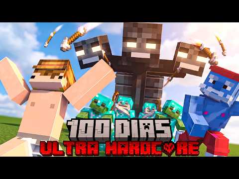 100 DAYS SURVIVING IN ULTRA HARDCORE MINECRAFT... I'VE NEVER PLAYED ONE THIS HARD