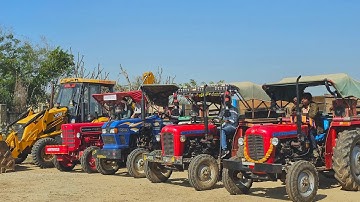 JCB 3dx Xpert Loading Tractor Stuck in Mud Trolley New Mahindra 475 Di Eicher 380 Massey 1035