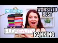 RANKING ALL OF MY HUDA BEAUTY PALETTES WORST TO BEST