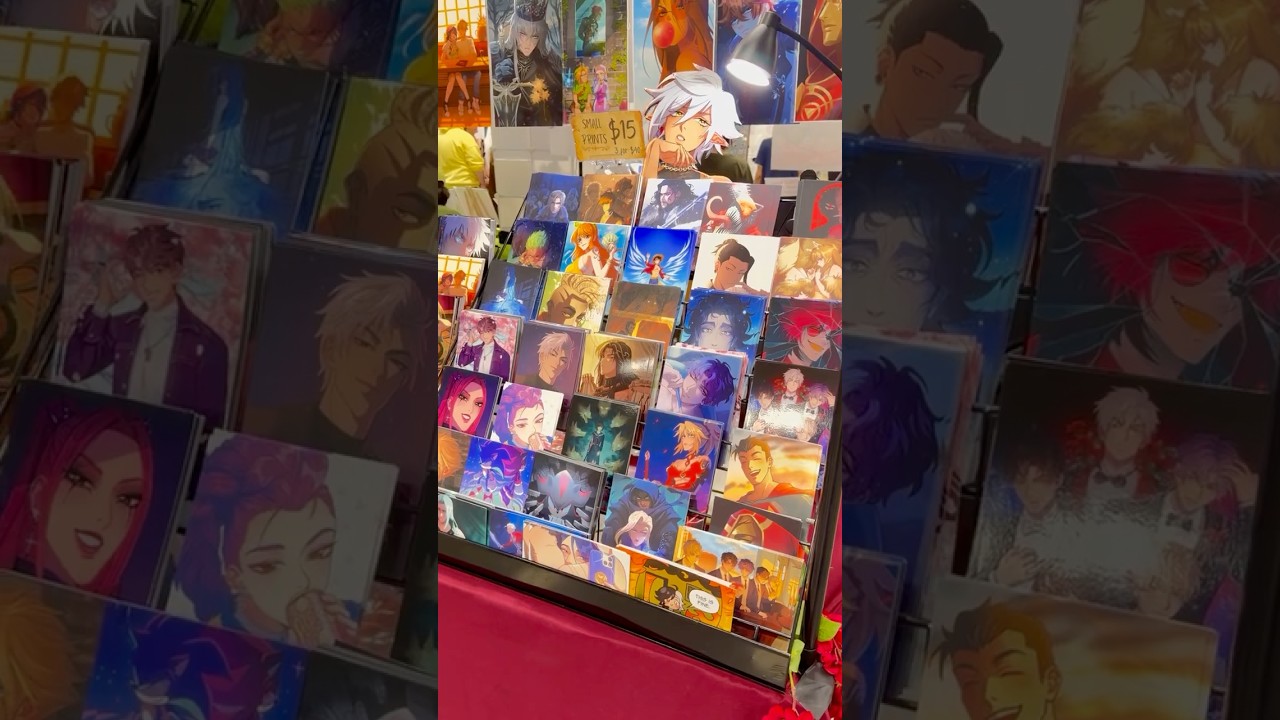 Booth tour! #conventionartist #artist #animeart #animemerch