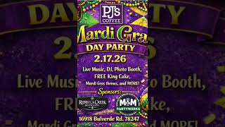 See ya at THE BEST #mardigras party at PJ’s Coffee of New Orleans on #fattuesday!  #sanantonio