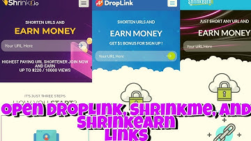 How to Open DropLink , ShrinkMe, ShrinkEarn Links In 1 video
