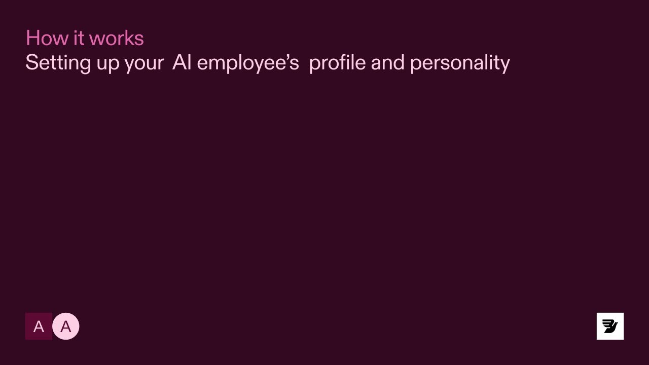 Setting up your AI employee's profile and personality