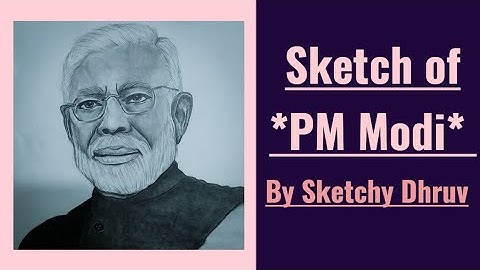 Sketch of PM Modi | Grid method | Pencil sketch | By sketchy dhruv