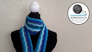 Crochet Lazy Chevron Wave Scarf Blanket Tutorial
