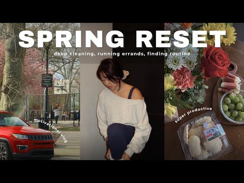 Introvert diaries 💐 spring reset routine, cleaning, errands in the city, & more!