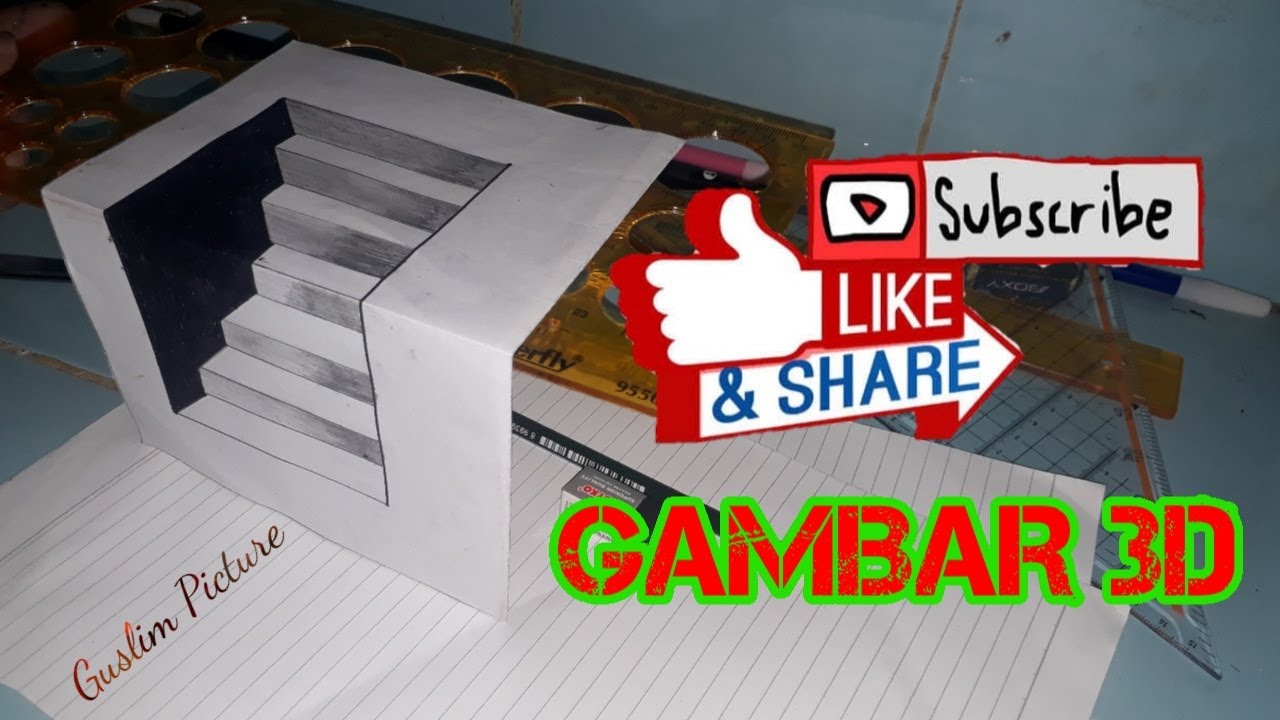  GAMBAR 3D MUDAH  DAN CEPAT TANGGA YouTube